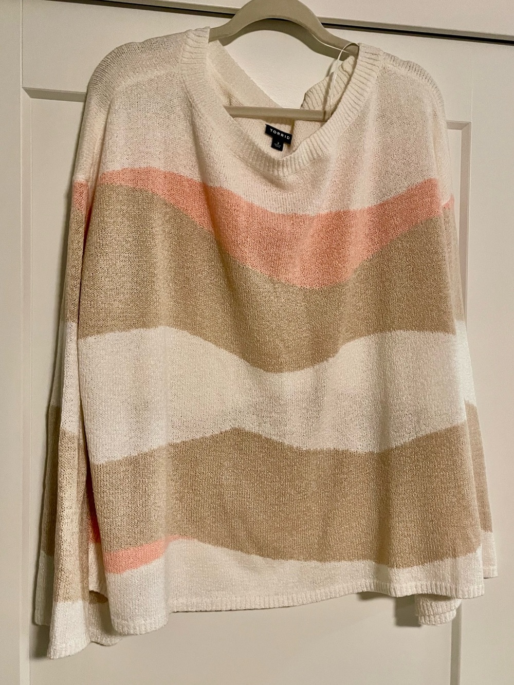 NWOT Torrid Boat Neck Sweater Size 3 | Sierra Slopes Stripe Lightweight Pullover